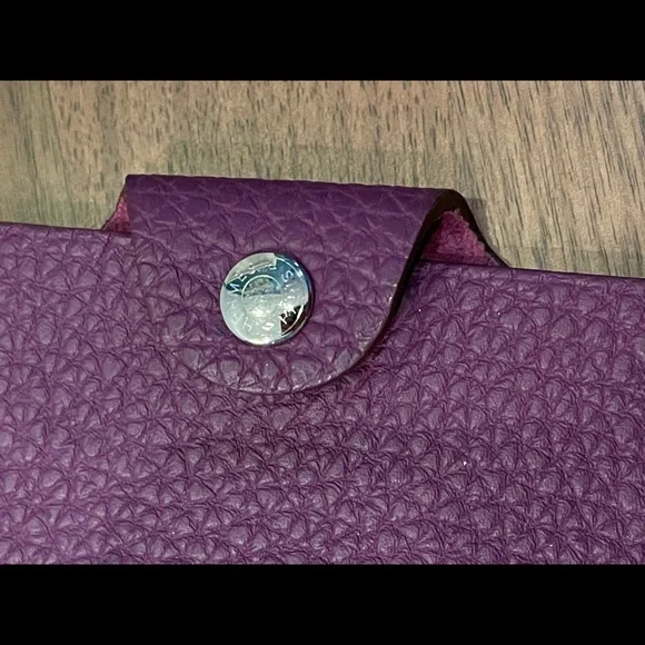 Hermes Ulysse Mini notebook cover in purple Togo leather. With box and ribbon. - Picture 6 of 10